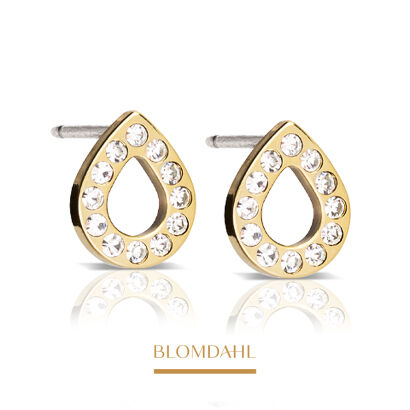 Kolczyki hipoalergiczne Brilliance Drop Hollow Crystal 8 mm