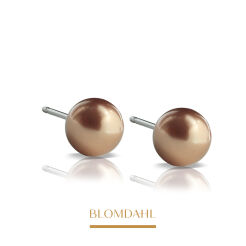 Kolczyki hipoalergiczne Pearl Bronze 4 mm 