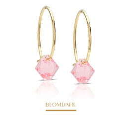 Kolczyki hipoalergiczne Bicone Light Rose 6 mm