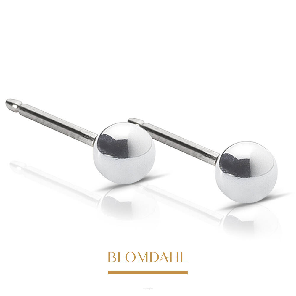Kolczyki hipoalergiczne Ball 4 mm 