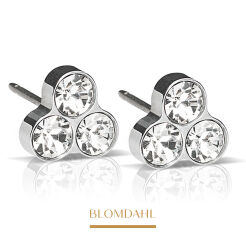 Kolczyki hipoalergiczne Clover Crystal 8 MM 