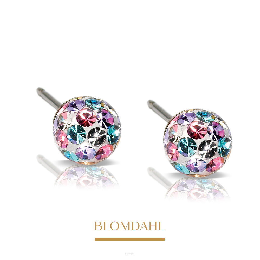 Kolczyki hipoalergiczne Light Fantasy Crystal Ball 6 mm 