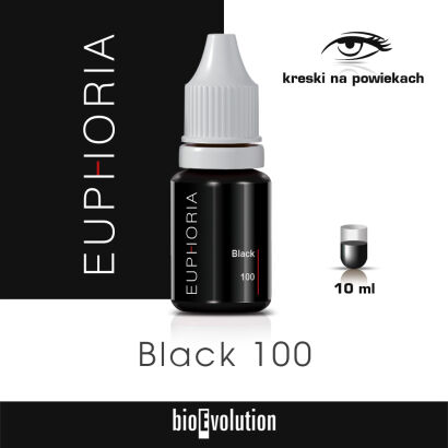 Pigment do makijażu permanentnego Black 100 - Euphoria - 10 ml