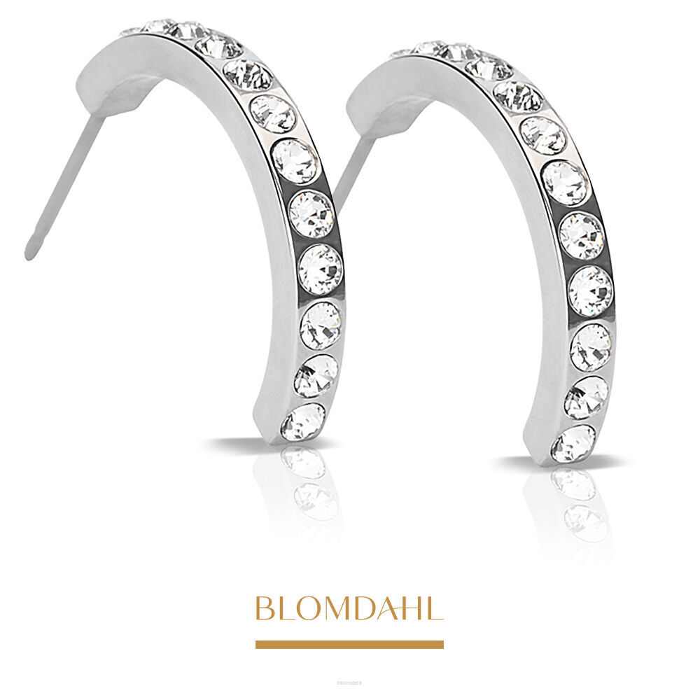 Kolczyki hipoalergiczne Pendant Brilliance Curved Crystal 20 mm 