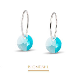 Kolczyki hipoalergiczne Round Turquoise 8 mm 
